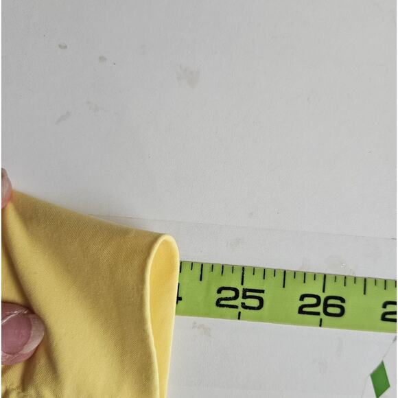 Chaps Womens Large Swing Coat Bright Yellow 80s Retro Classic Preppy Nautical - Picture 9 of 9